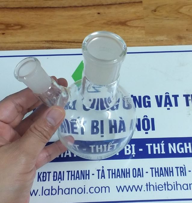 Bình cầu đáy bằng 2 cổ nhám