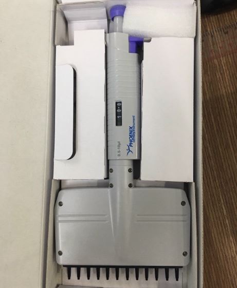 Micropipette 12 kênh hấp tiệt trùng 0,5-10ul