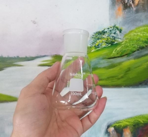 Bình tam giác thủy tinh 100ml cổ nhám 29/32, hãng Biohall-Germany