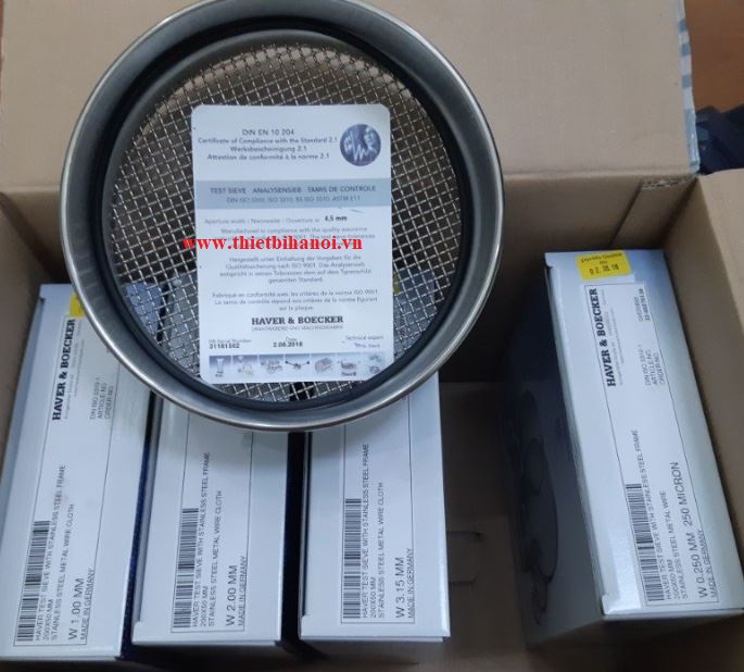 Sàng rây Haver & Boecker đường kính 200mm, cỡ lỗ 0.075mm