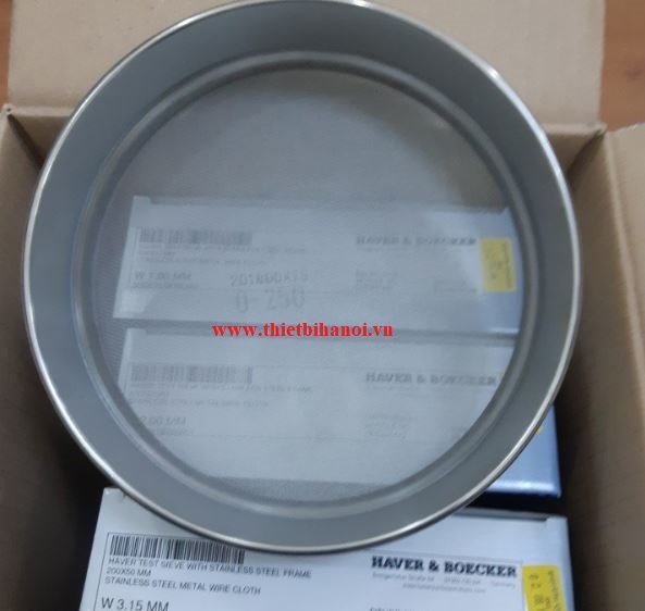 Sàng rây Haver & Boecker đường kính 200mm, cỡ lỗ 0.08mm