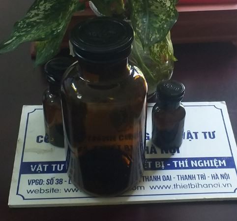 Chai thủy tinh nâu 2500ml nút mài miệng rộng, hãng Onelab