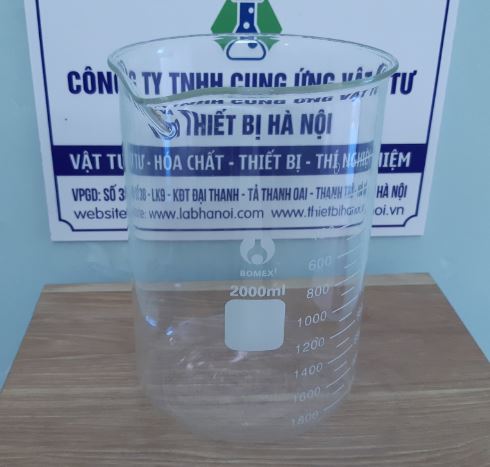 Cốc thủy tinh chịu nhiệt 2000ml, hãng Onelab