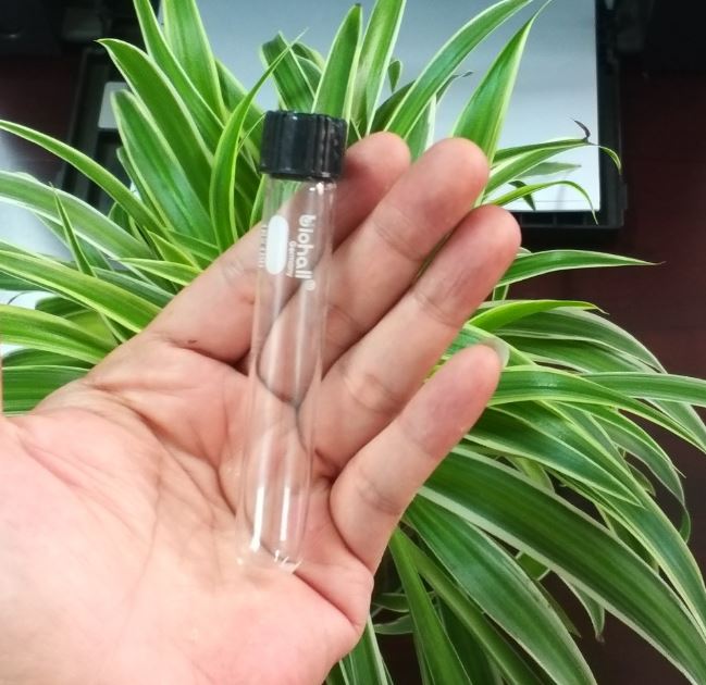 Ống nghiệm có nắp vặn đen 12 x 75mm, hãng Biohall