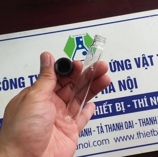 Ống nghiệm có nắp vặn đen 16 x 125mm, hãng Biohall