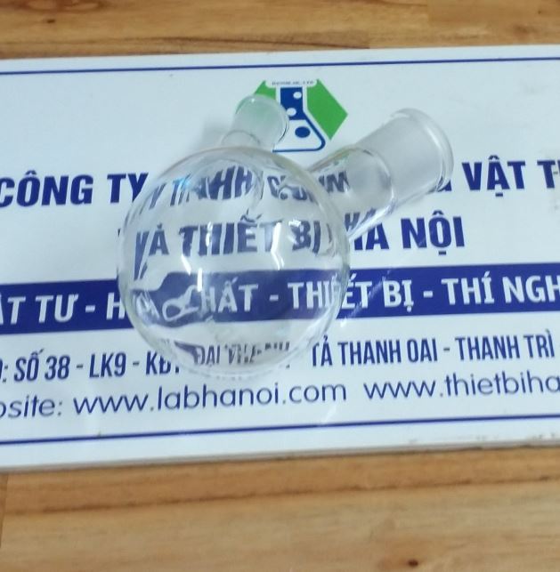 Bình cầu đáy bằng 100ml, 2 cổ nhám 19/26 và 14/23