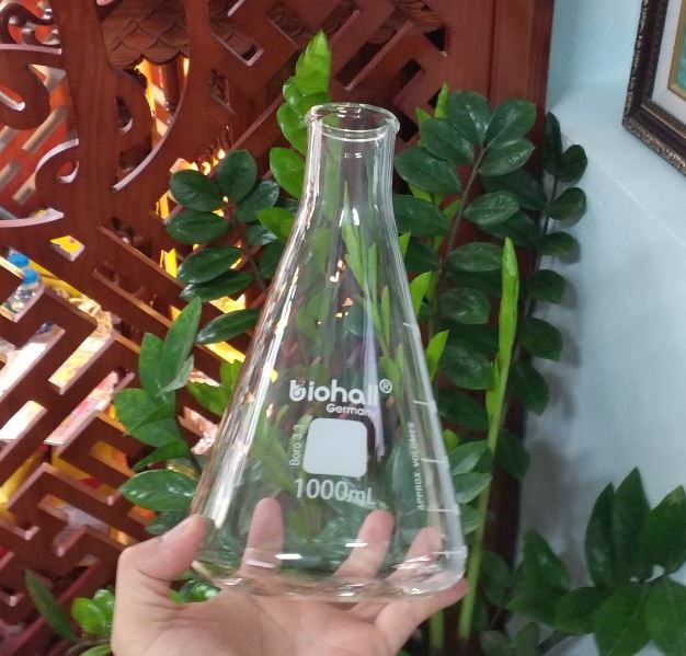 Bình tam giác cổ hẹp 1000ml hãng Biohall-Germany