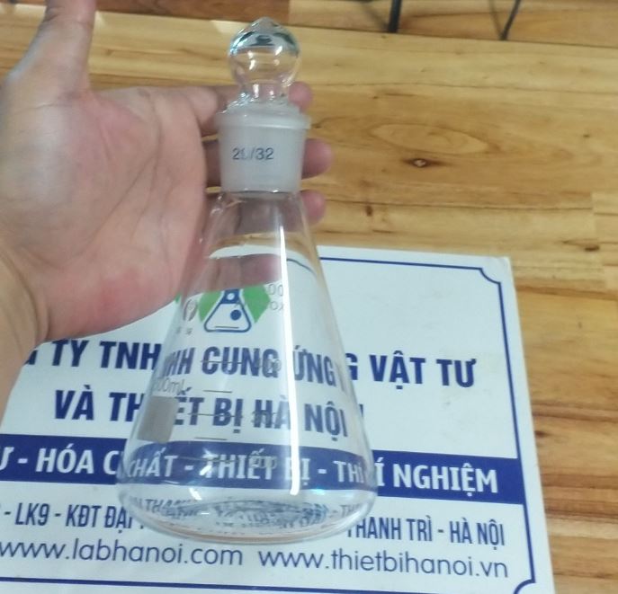 Bình tam giác 250ml có nhám 29/32, nút thủy tinh, hãng Onelab