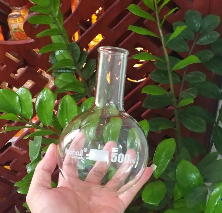 Bình cầu đáy bằng 500ml, hãng Biohall