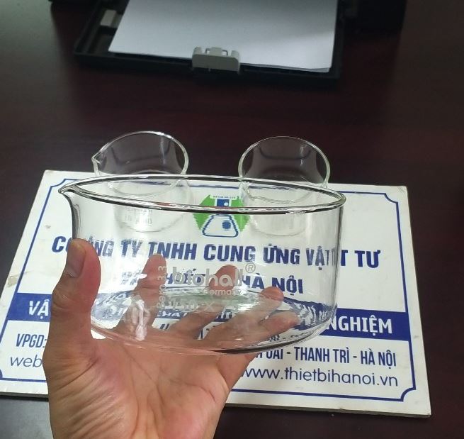Chậu thủy tinh đường kính 15cm, hãng Biohall