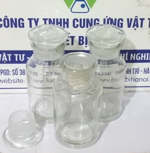 Chai thủy tinh trắng 10000ml nút mài miệng rộng đựng mẫu, hóa chất, hãng Onelab