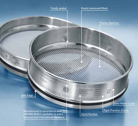 Sàng rây Haver & Boecker đường kính 200mm, cỡ lỗ 0.045mm