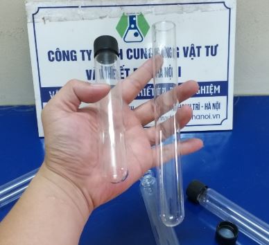 Ống nghiệm có nắp vặn đen 25x200mm, hãng Onelab
