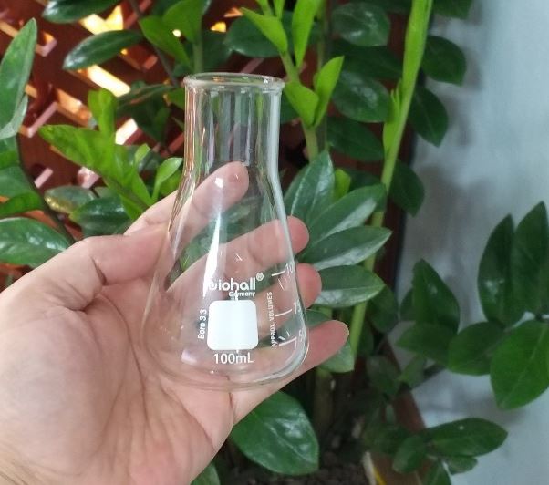 Bình tam giác cổ hẹp 100ml hãng Biohall-Germany