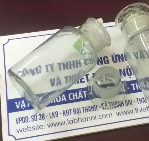 Chai thủy tinh trắng nút mài miệng hẹp 20000ml, hãng Onelab