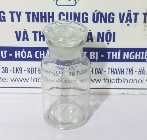 Chai thủy tinh trắng nút mài miệng rộng 60ml, hãng Onelab