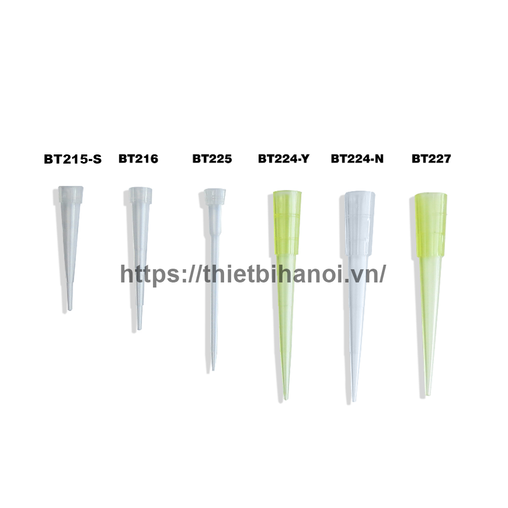 Đầu côn/tip trắng 0.1-10ul dạng ngắn vô trùng BT215-S