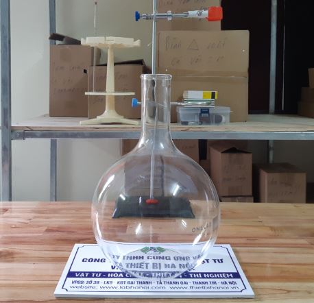 Bình cầu đáy bằng 10000ml, hãng Onelab