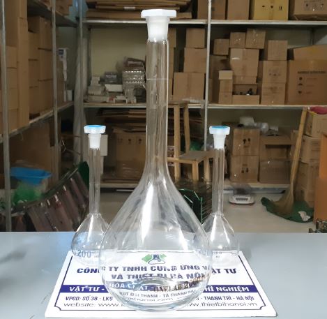 Bình định mức trắng 1000ml, hãng Onelab