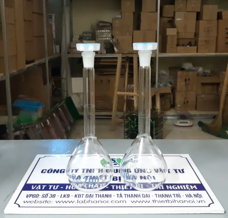 Bình định mức trắng 500ml, hãng Onleab