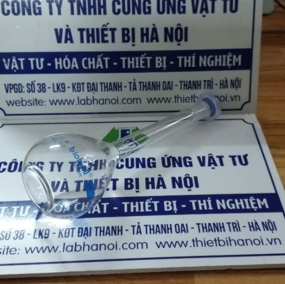 Bình định mức trắng 100ml, nút nhựa, hãng Biohall