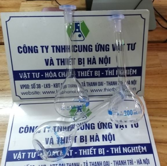 Bình định mức trắng 10ml, nút nhựa, hãng Biohall