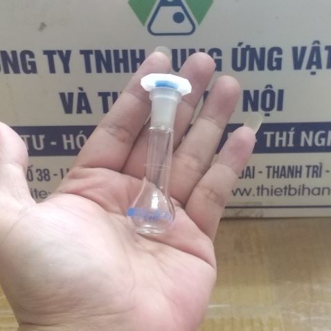 Bình định mức trắng 5ml, nút nhựa, hãng Biohall