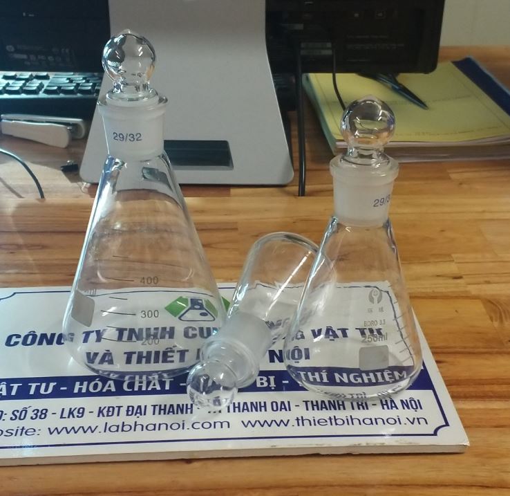 Bình tam giác có nút thủy tinh 250ml, hãng Onelab
