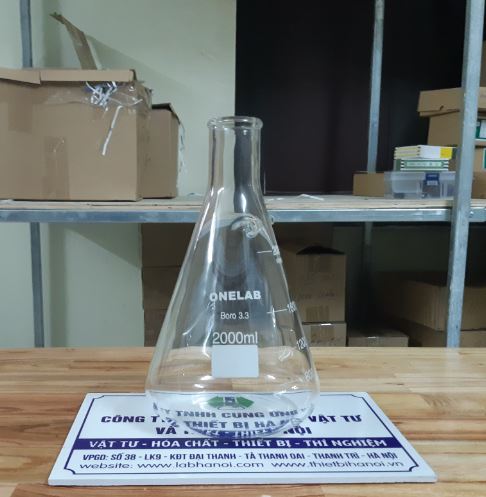 Bình tam giác có nhánh 2000ml, hãng Onelab