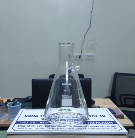 Bình tam giác có nhánh hút chân không 1000ml, hãng Onelab