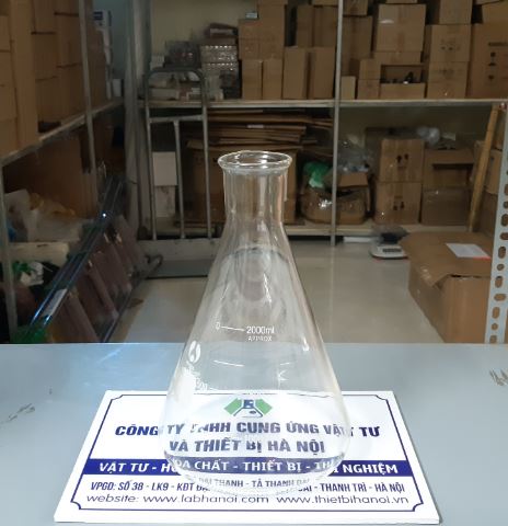 Bình tam giác thủy tinh 2000ml, hãng Onelab