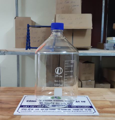 Chai trung tính trắng nắp vặn xanh 5000ml, hãng Onelab