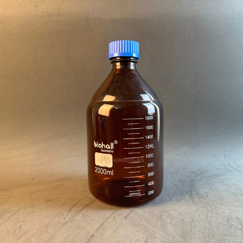 Chai trung tính nâu nắp vặn xanh 2000ml, hãng Biohall