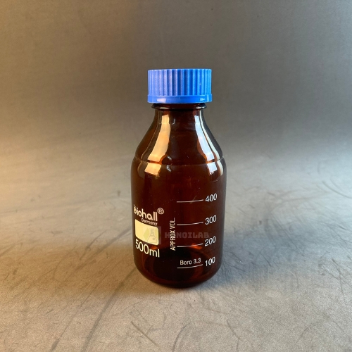 Chai trung tính nâu nắp vặn xanh 500ml, hãng Biohall