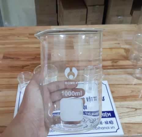 Cốc thủy tinh chia vạch, chịu nhiệt 1000ml, hãng Onelab