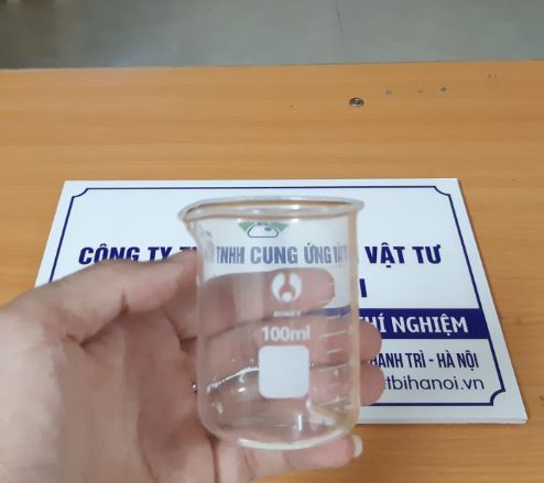 Cốc thủy tinh chia vạch, chịu nhiệt 100ml, hãng Onelab