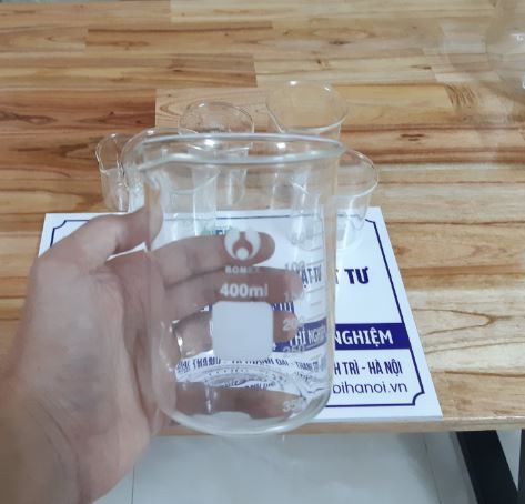 Cốc thủy tinh chia vạch, chịu nhiệt 400ml, hãng Onelab