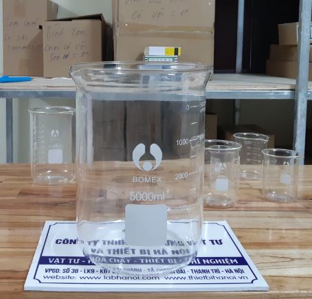 Cốc thủy tinh chia vạch, chịu nhiệt 5000ml, hãng Onelab
