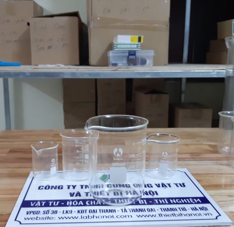 Cốc thủy tinh chia vạch, chịu nhiệt 500ml, hãng Onelab