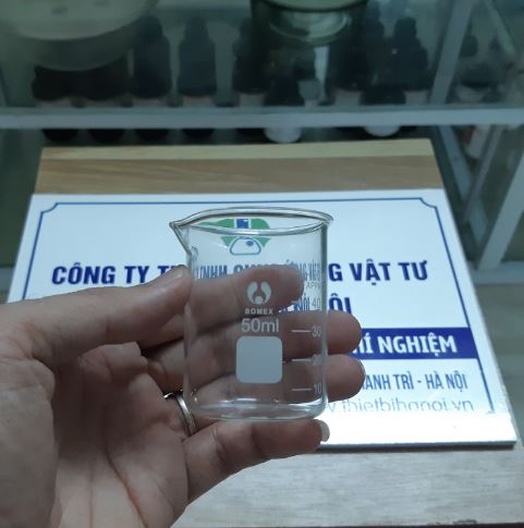 Cốc thủy tinh chia vạch, chịu nhiệt 50ml, hãng Onelab