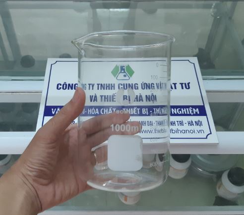 Cốc đong thủy tinh có mỏ 1000ml, hãng Onelab