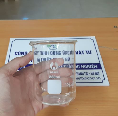 Cốc đong thủy tinh có mỏ 250ml, hãng Onelab